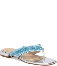 Azalea Wang Pearlia Paillette Thong Flat Sandals