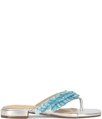 Azalea Wang Pearlia Paillette Thong Flat Sandals