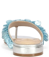 Azalea Wang Pearlia Paillette Thong Flat Sandals