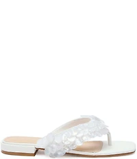 Azalea Wang Pearlia Paillette Thong Flat Sandals
