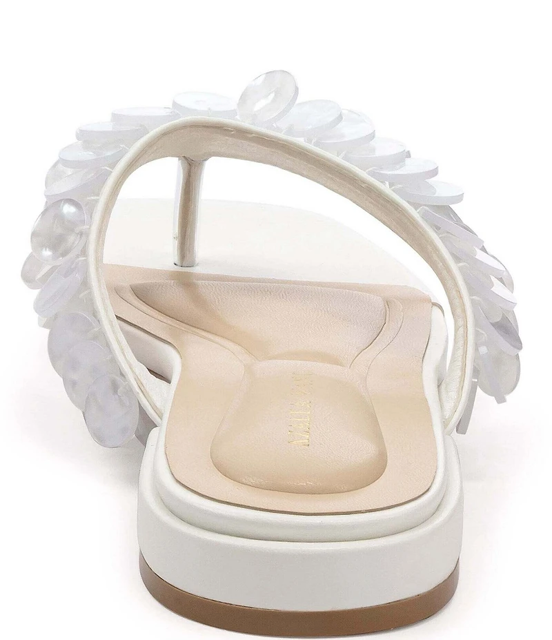 Azalea Wang Pearlia Paillette Thong Flat Sandals