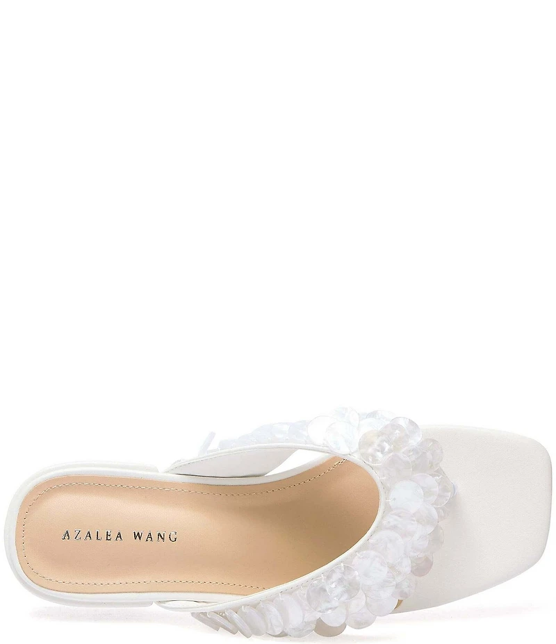 Azalea Wang Pearlia Paillette Thong Flat Sandals