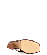Azalea Wang Peggy Slingback Block Heel Platform Pumps