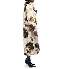 Azalea Wang Penelope Faux Fur Animal Collared Wrap Coat