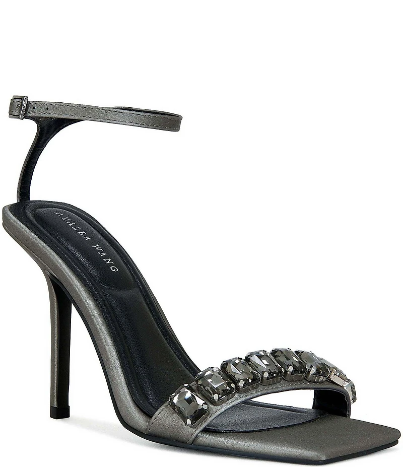 Azalea Wang Periis Ankle Strap Jeweled Dress Sandals