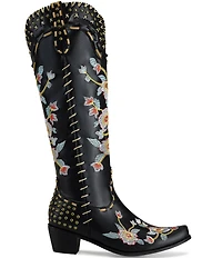 Azalea Wang Phineas Flower Embroidery Western Boots