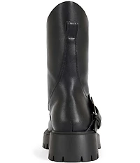 Azalea Wang Phrixus Asymmetrical Shaft Moto Mid Boots