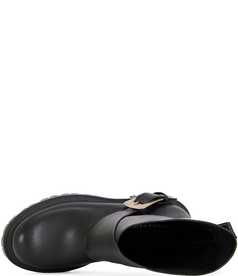 Azalea Wang Phrixus Asymmetrical Shaft Moto Mid Boots