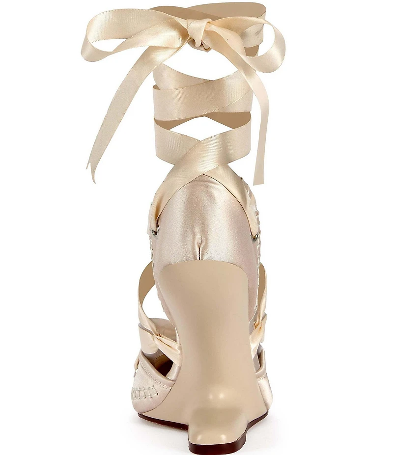 Azalea Wang Pirouette Wrap Around Inverted Wedge Ballet Pumps