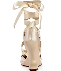 Azalea Wang Pirouette Wrap Around Inverted Wedge Ballet Pumps