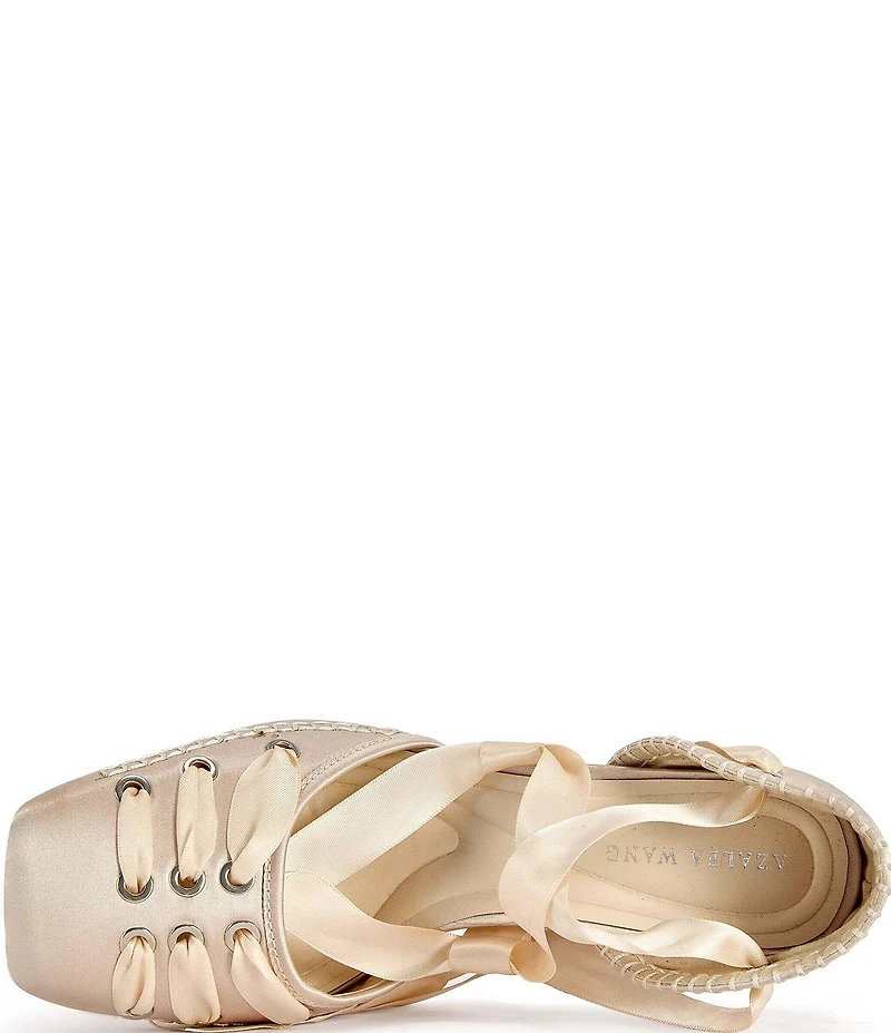 Azalea Wang Pirouette Wrap Around Inverted Wedge Ballet Pumps