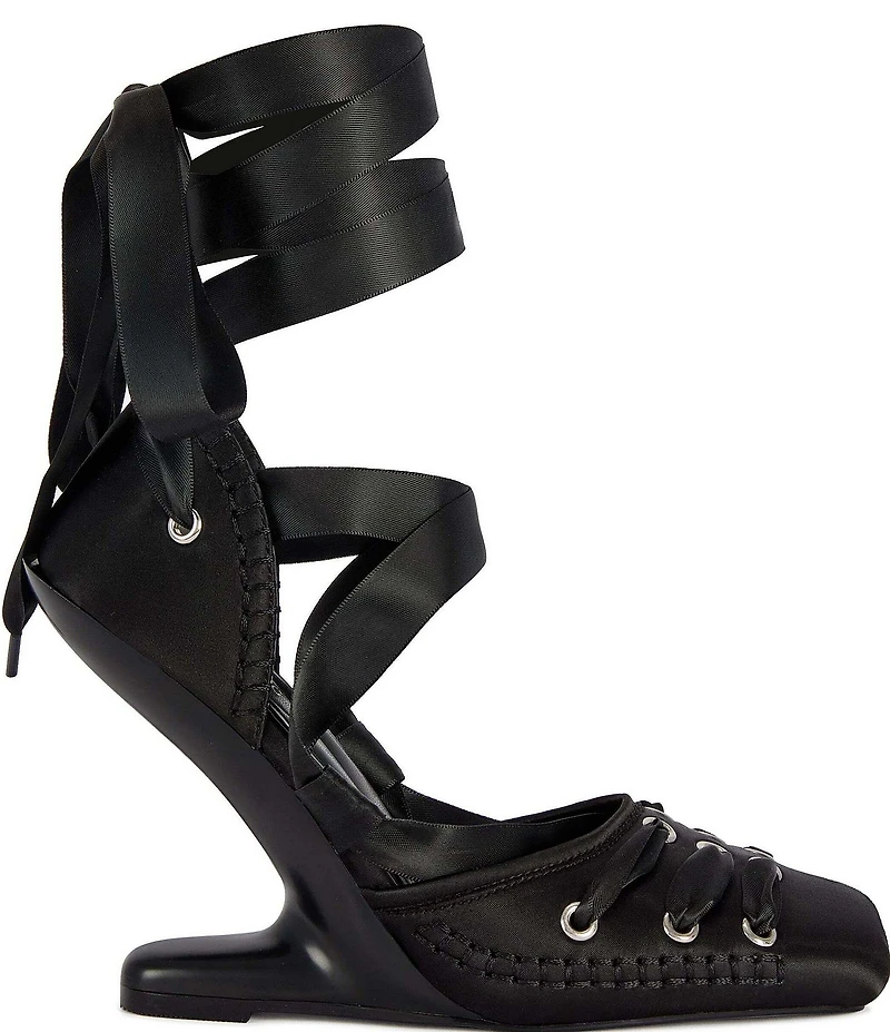 Azalea Wang Pirouette Wrap Around Inverted Wedge Ballet Pumps