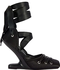 Azalea Wang Pirouette Wrap Around Inverted Wedge Ballet Pumps