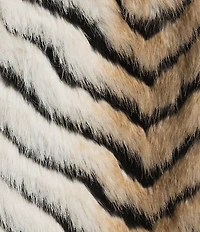 Azalea Wang Plus Size Argyll Beige Faux Fur Stiff Collar Long Sleeves Three Belted Moto Jacket