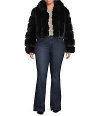 Azalea Wang Plus Size Jolene Faux Fur Hooded Filled Jacket