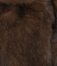Azalea Wang Plus Size Memphis Brown Faux Fur Shawl Collar Zip Front Bomber Jacket