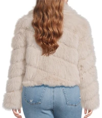 Azalea Wang Plus Size Tumi Faux Fur Collared Filled Jacket