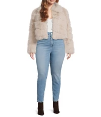 Azalea Wang Plus Size Tumi Faux Fur Collared Filled Jacket