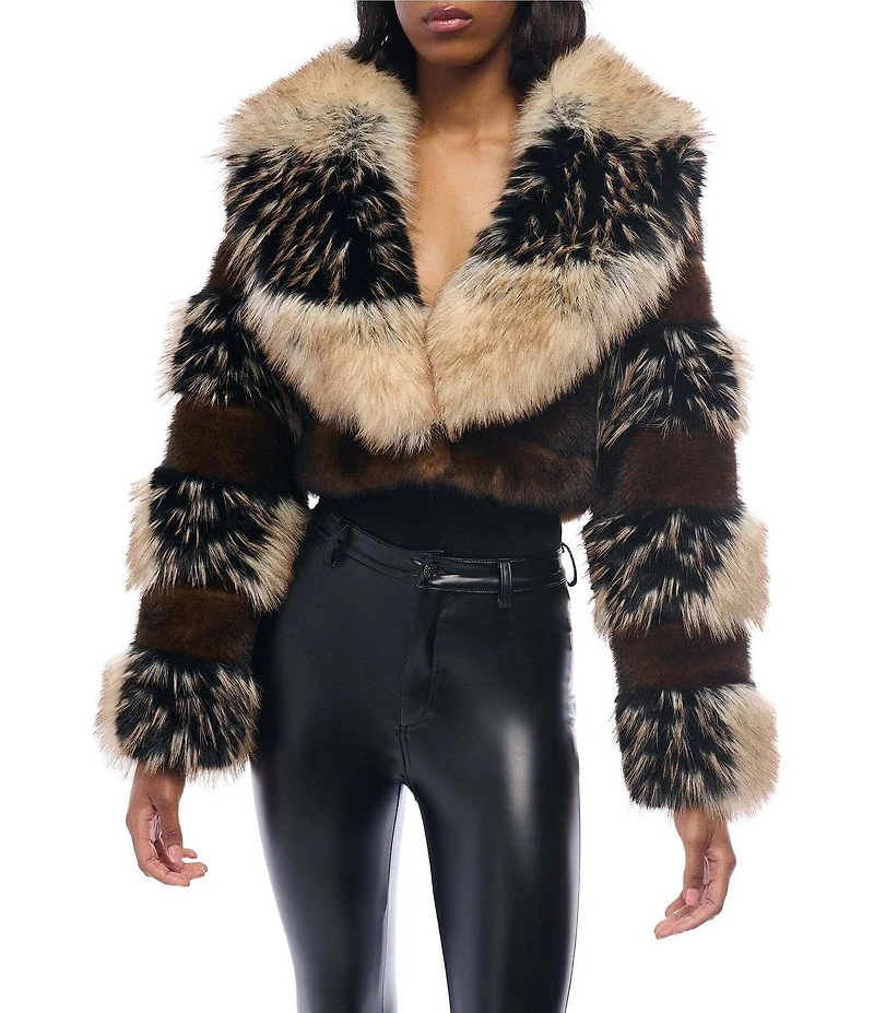Azalea Wang Portia Faux Fur Collared Filled Jacket
