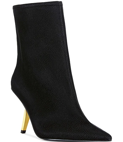 Azalea Wang Quinney Embossed Ankle Booties