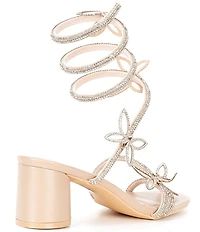 Azalea Wang Quinton Butterfly Ornamented Ankle Wrap Dress Sandals