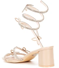 Azalea Wang Quinton Butterfly Ornamented Ankle Wrap Dress Sandals