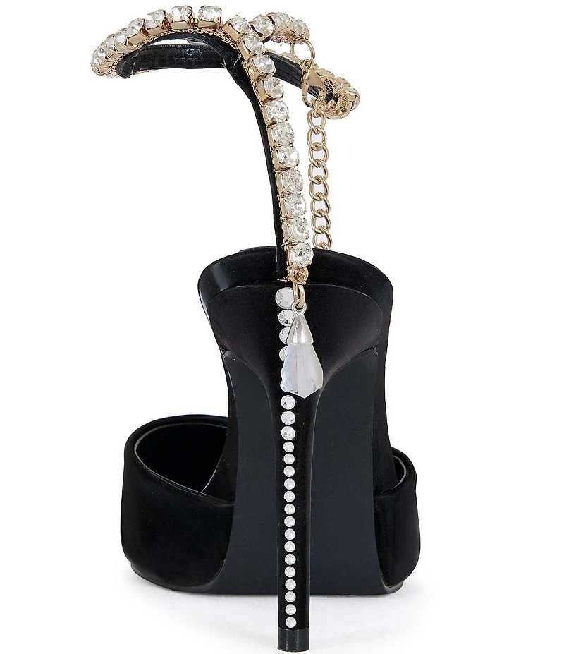 Azalea Wang Rabindra Rhinestone Ankle Bracelet Dress Pumps