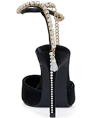 Azalea Wang Rabindra Rhinestone Ankle Bracelet Dress Pumps