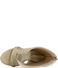 Azalea Wang Raffaello Sculpted Wedge Mid Calf Open Toe Booties