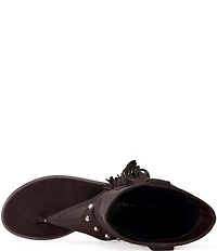 Azalea Wang Rainer Fringed Slouch Thong Sandals