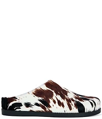 Azalea Wang Ramses Cow Print Calf Hair Platform Mules