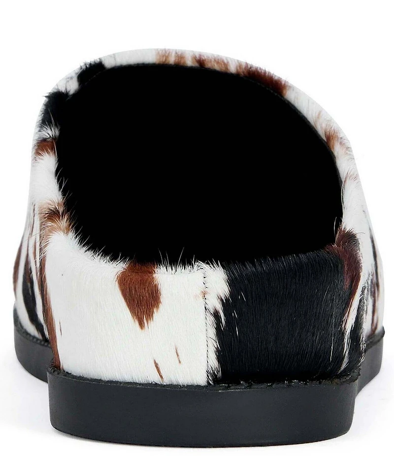 Azalea Wang Ramses Cow Print Calf Hair Platform Mules