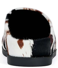 Azalea Wang Ramses Cow Print Calf Hair Platform Mules