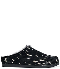Azalea Wang Ramses Deer Print Calf Hair Platform Mules