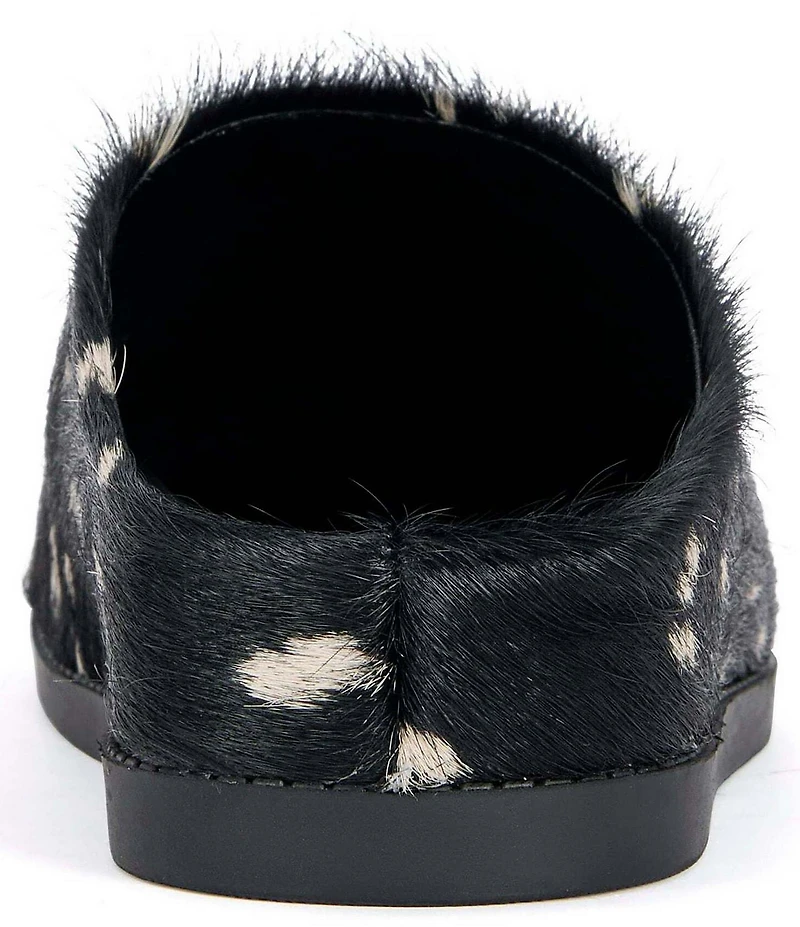 Azalea Wang Ramses Deer Print Calf Hair Platform Mules