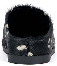 Azalea Wang Ramses Deer Print Calf Hair Platform Mules