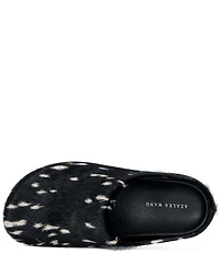 Azalea Wang Ramses Deer Print Calf Hair Platform Mules