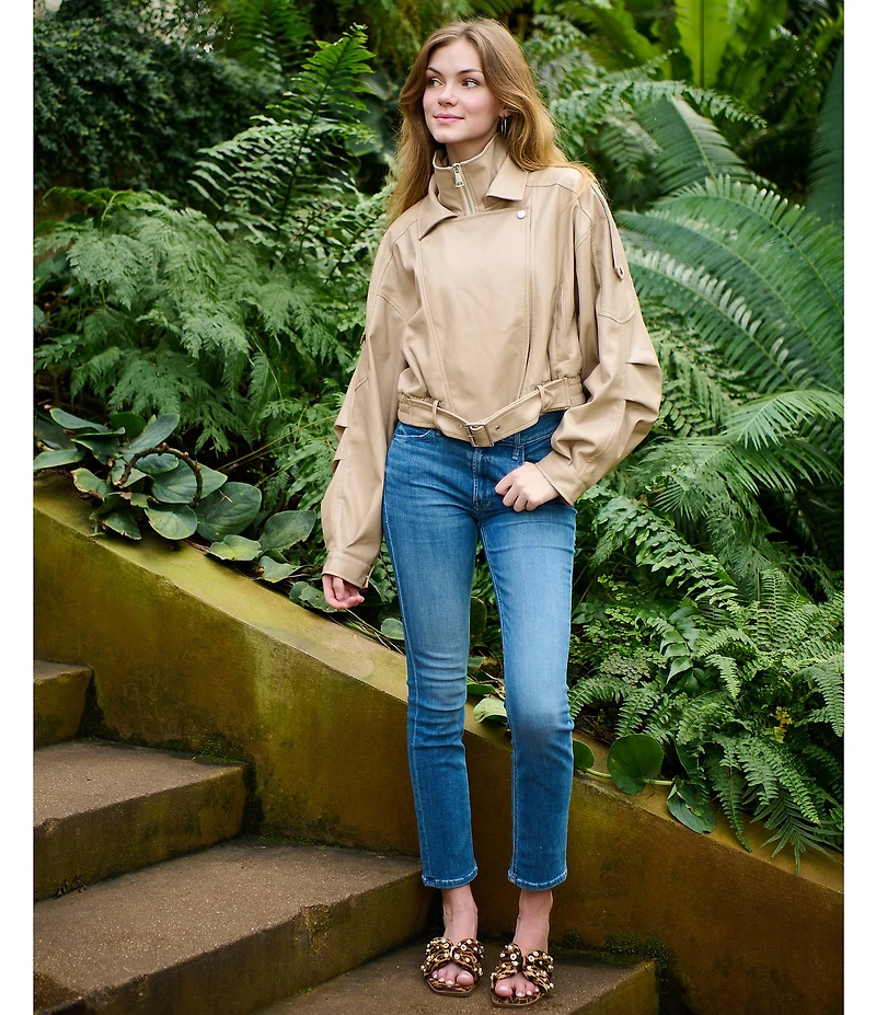 Azalea Wang Ramsey Pearl Studded Leopard Print Slide Sandals