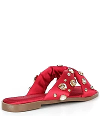 Azalea Wang Ramsyn Jewel Studded Embellished Slide Sandals