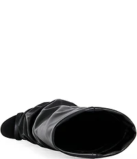 Azalea Wang Raylan Scrunch Shaft Open Toe Tall Boots