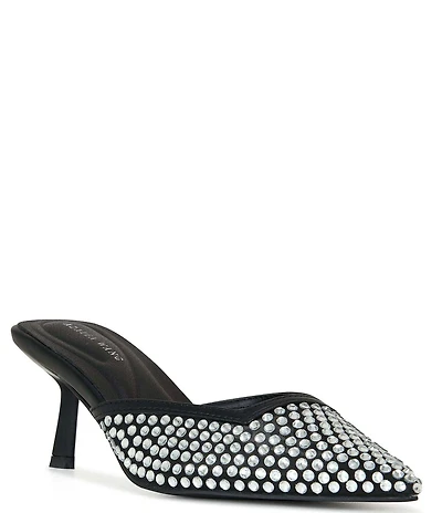 Azalea Wang Reanna Rhinestone Studded Dress Mules