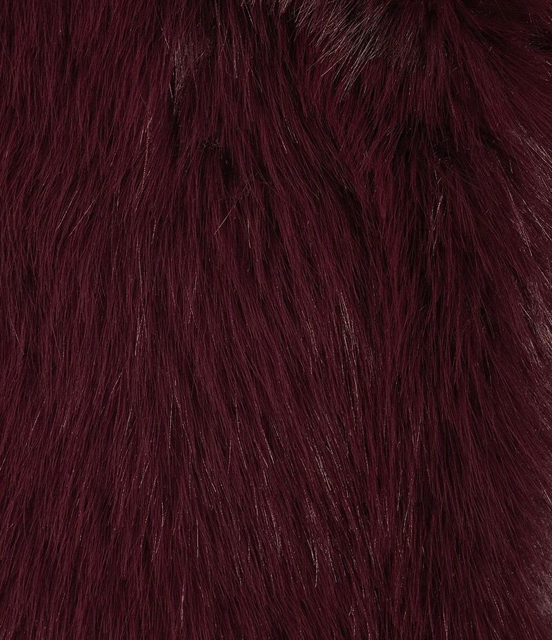 Azalea Wang Regina Faux Fur Wing Collar Oversize Snap Front Jacket