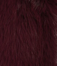 Azalea Wang Regina Faux Fur Wing Collar Oversize Snap Front Jacket