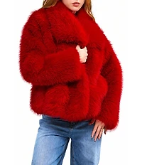 Azalea Wang Reginia Oversize Shawl Collar Snap Front Jacket