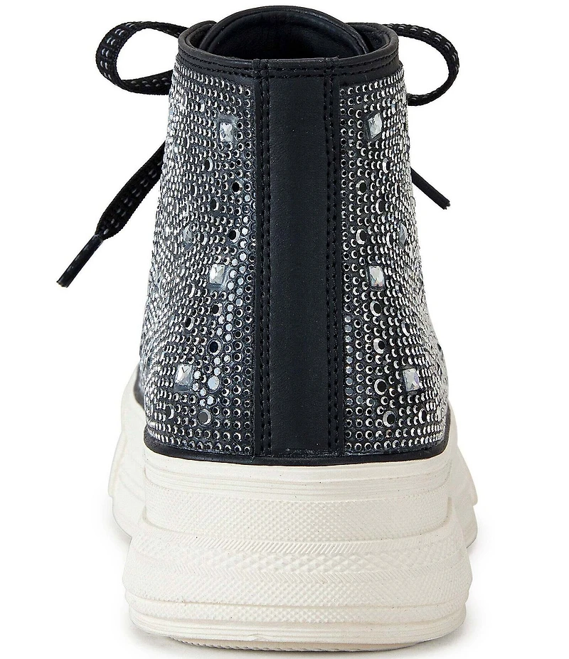 Azalea Wang Relish Rhinestone High Top Platform Sneakers