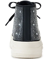Azalea Wang Relish Rhinestone High Top Platform Sneakers