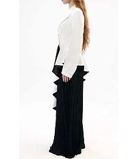 Azalea Wang Rexa Solid Notch Collar Asymmetrical Hem Button Front A-Line Jacket