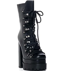 Azalea Wang Roddie Lace Up Platform Combat Booties