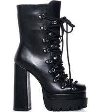 Azalea Wang Roddie Lace Up Platform Combat Booties