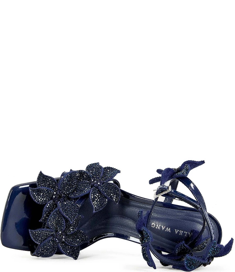 Azalea Wang Romi Rhinestone Flower Dress Sandals
